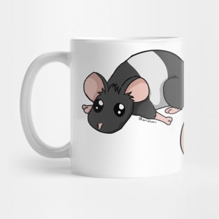 A little Mousie - Black Banded Mug